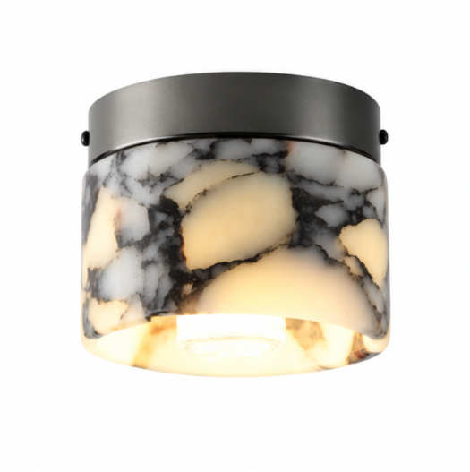 Plafonnier en marbre au style wabi-sabi