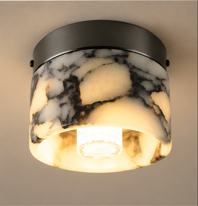 Plafonnier en marbre au style wabi-sabi