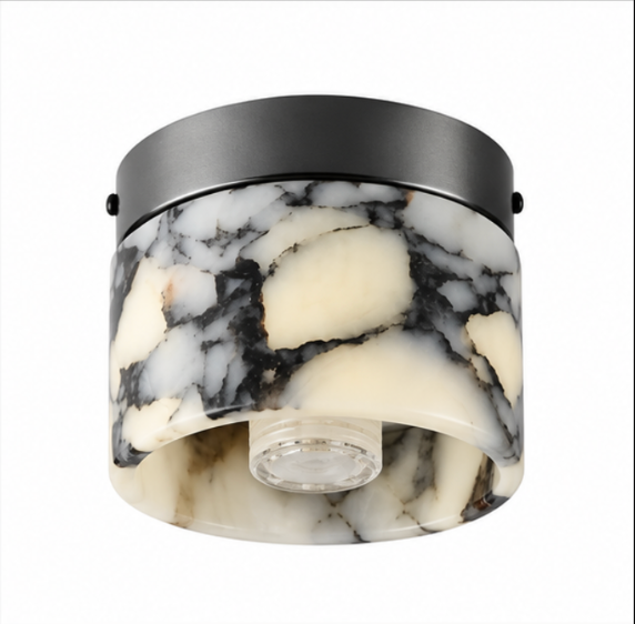 Plafonnier en marbre au style wabi-sabi