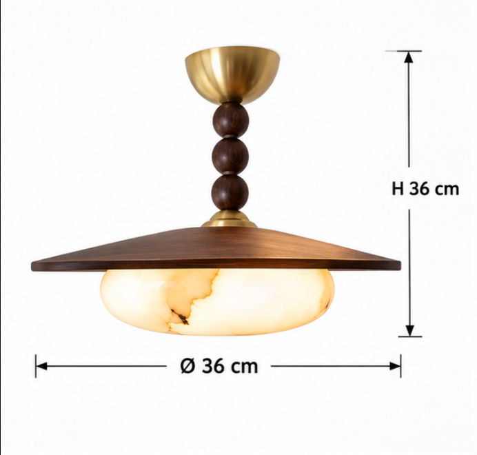 Suspension à abat-jour marbré au design nordique