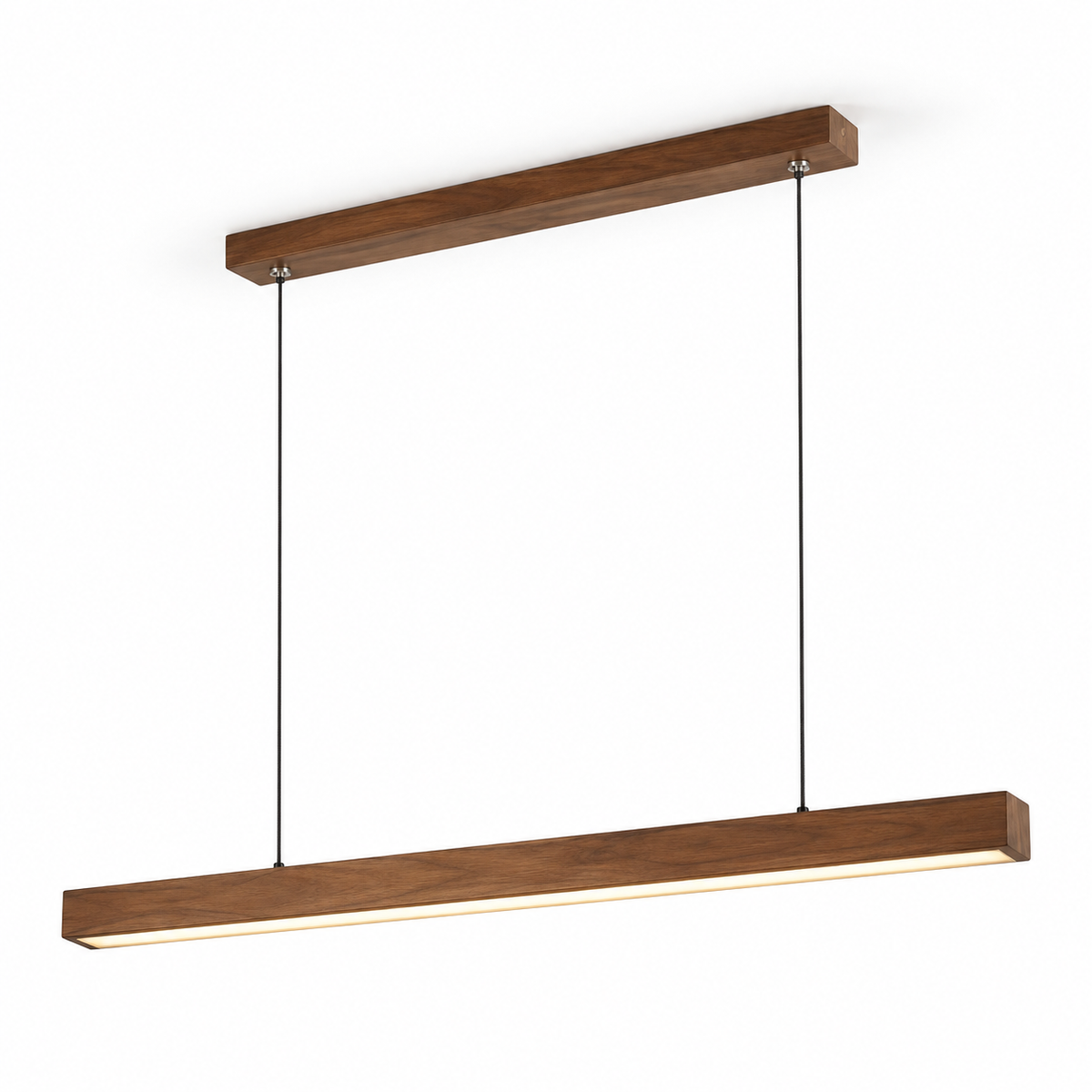 Suspension LED linéaire en bois – 80, 100 ou 120 cm