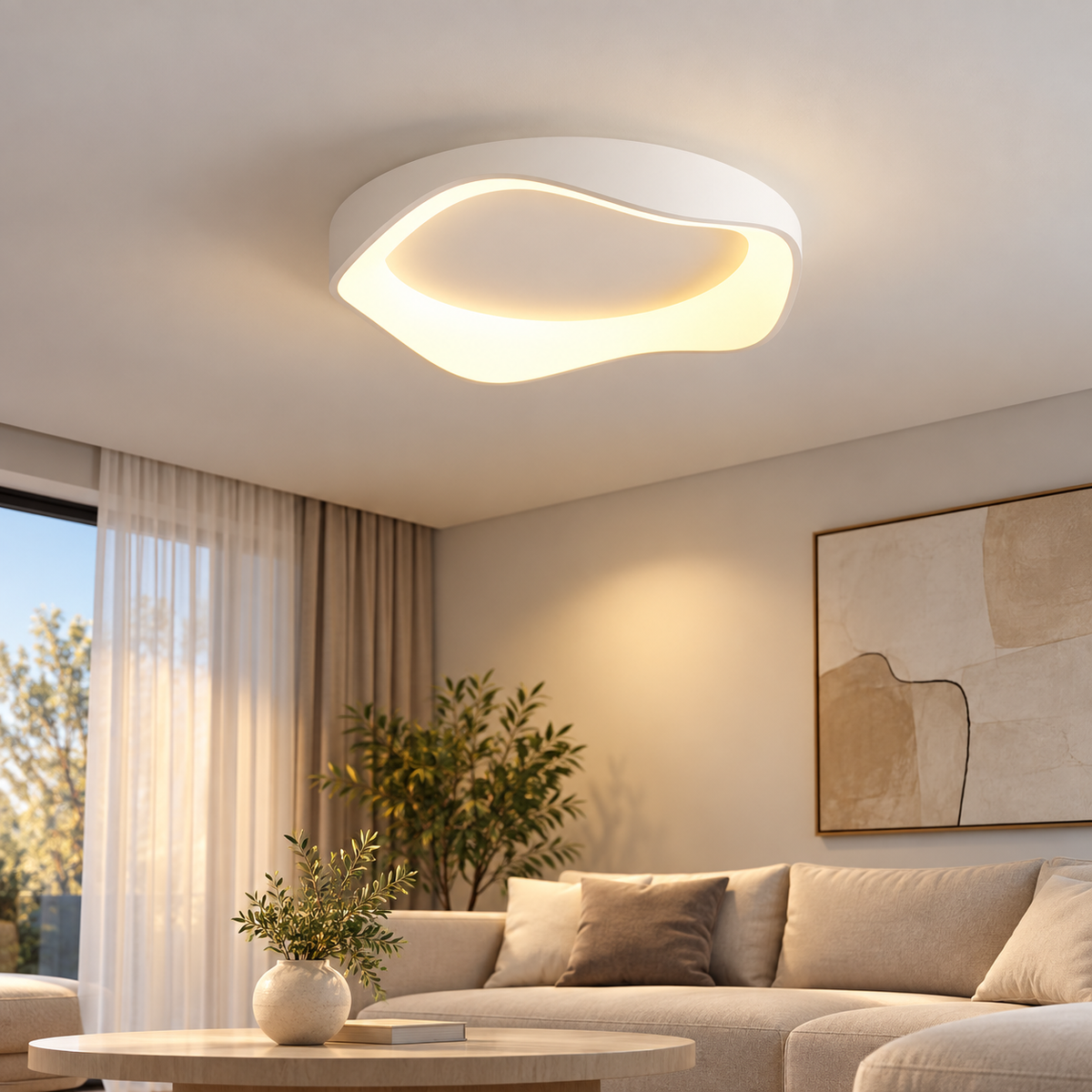 Plafonnier LED moderne en forme de fleur – 42 ou 52 cm
