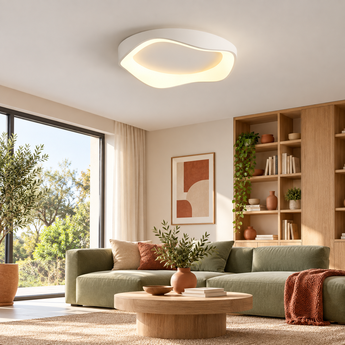 Plafonnier LED moderne en forme de fleur – 42 ou 52 cm