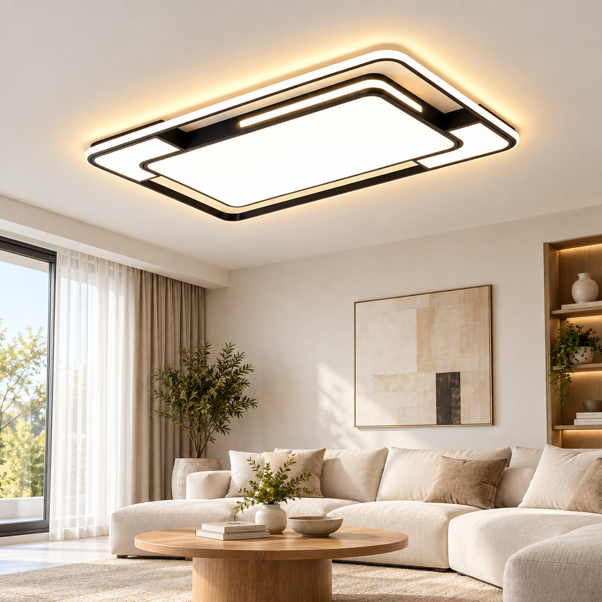 Plafonnier LED moderne en 3 formats