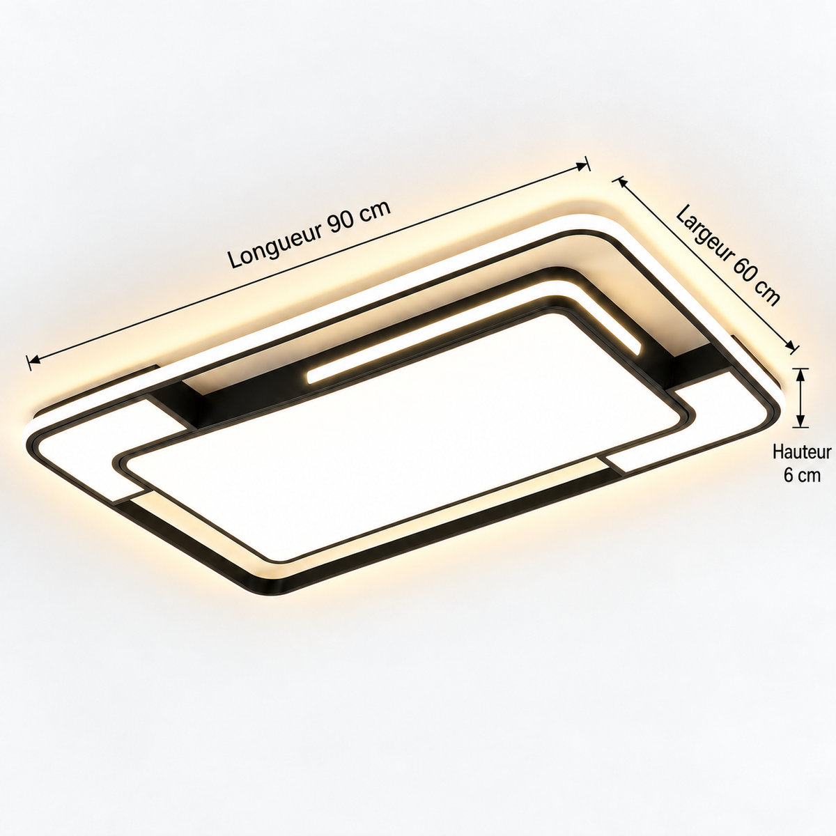 Plafonnier LED moderne en 3 formats