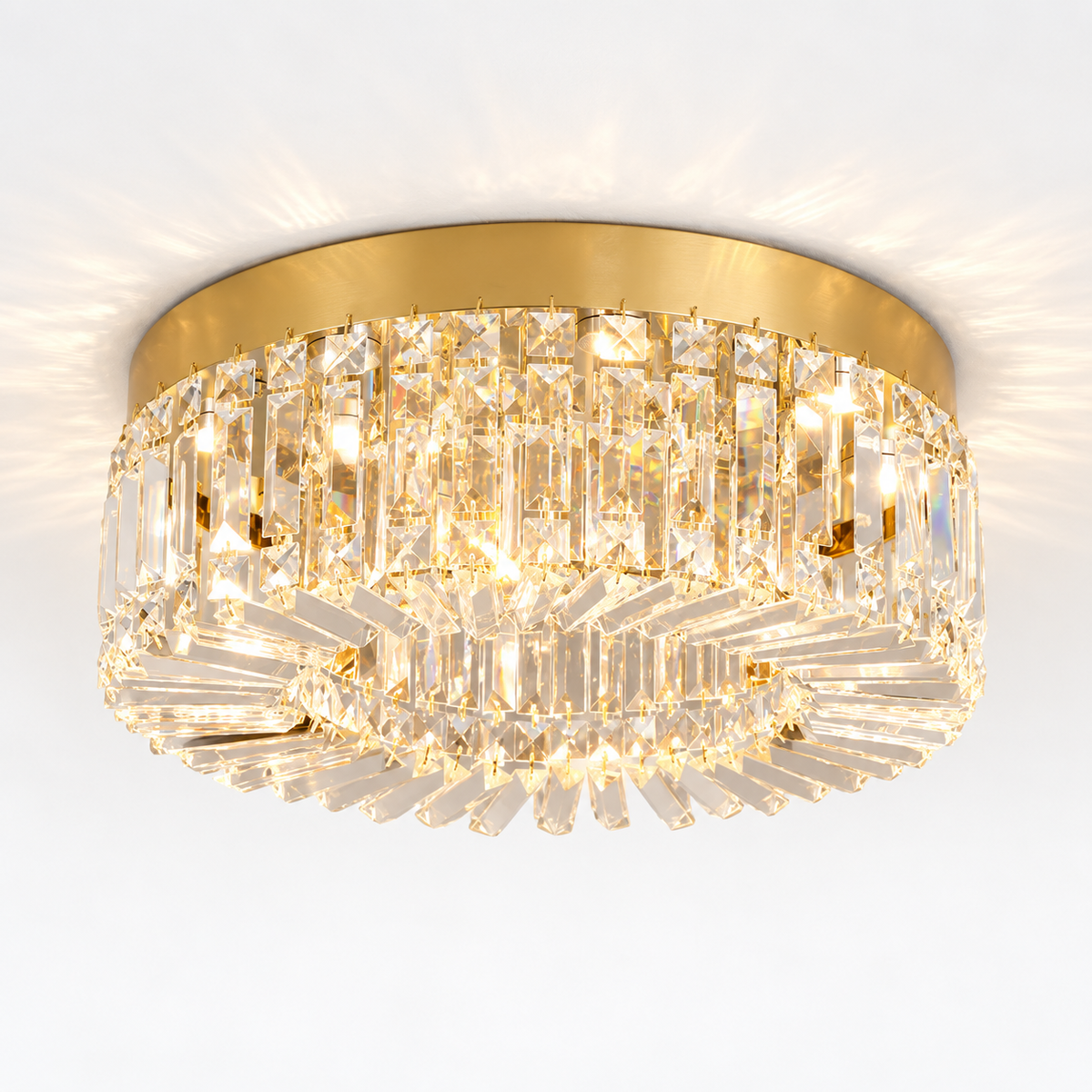 Plafonnier LED en cristal – 40 ou 50 cm