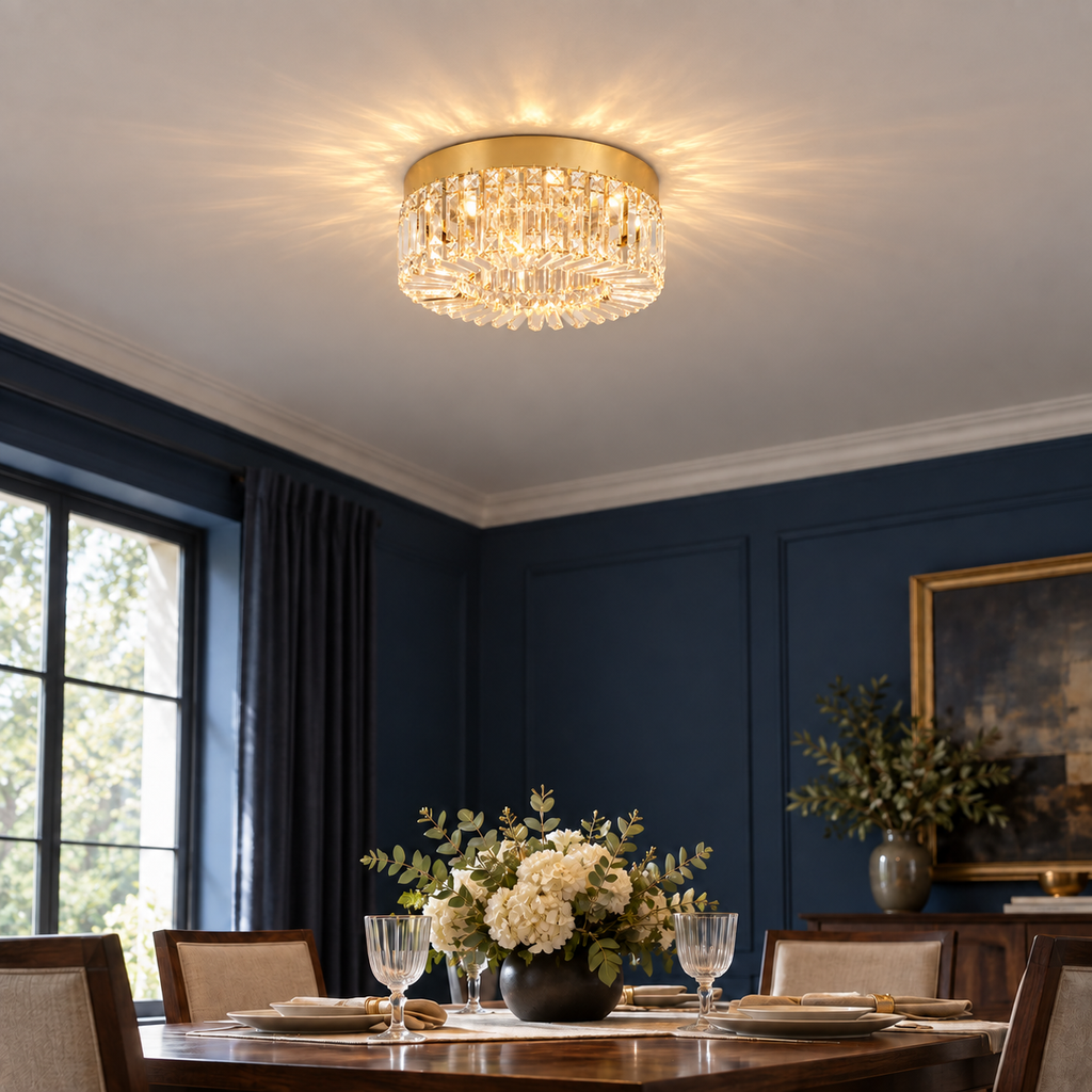 Plafonnier LED en cristal – 40 ou 50 cm
