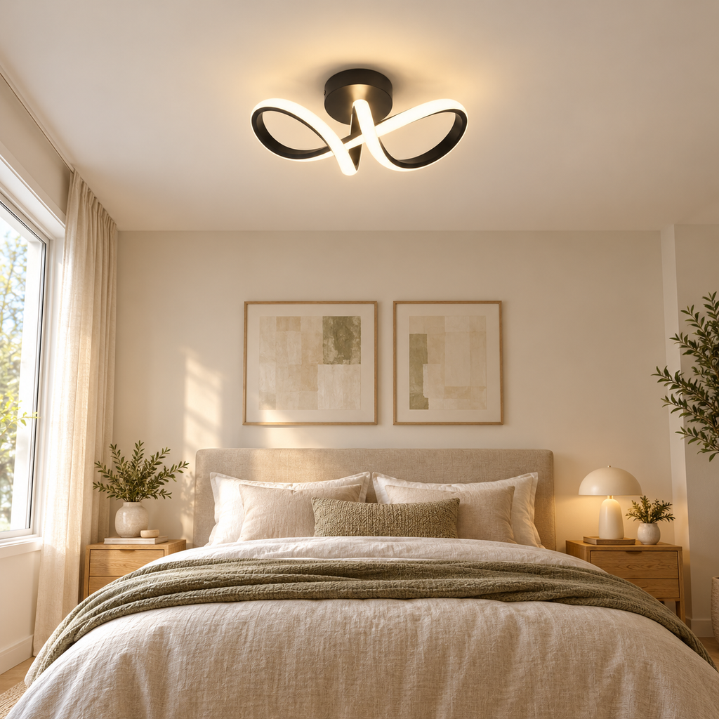 Plafonnier LED minimaliste pour couloir et entrée