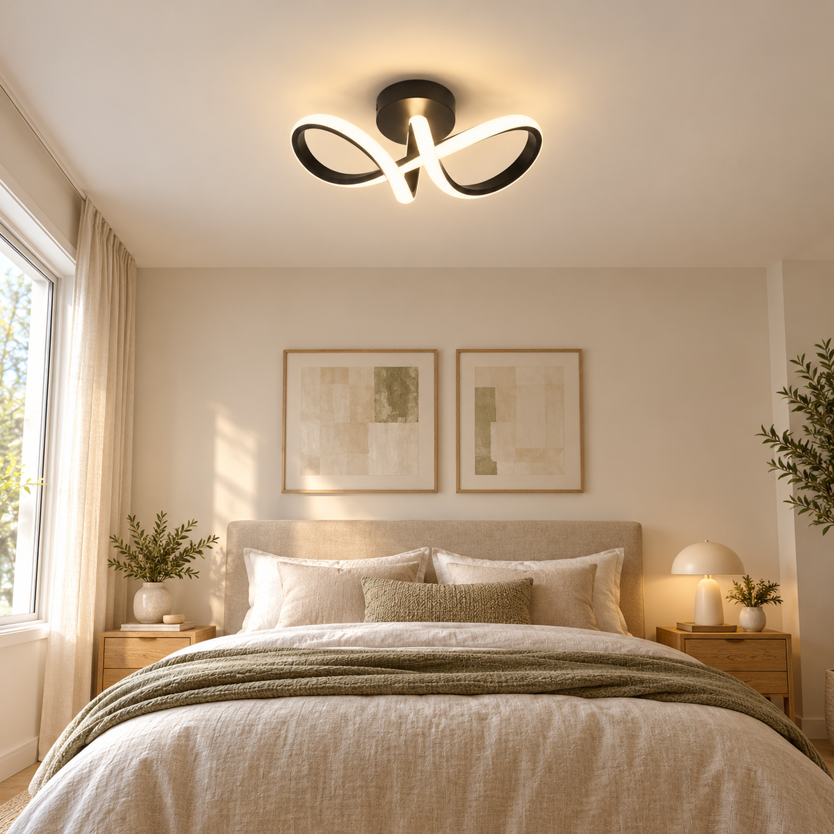 Plafonnier LED minimaliste pour couloir et entrée