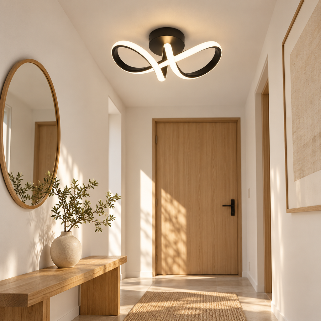 Plafonnier LED minimaliste pour couloir et entrée