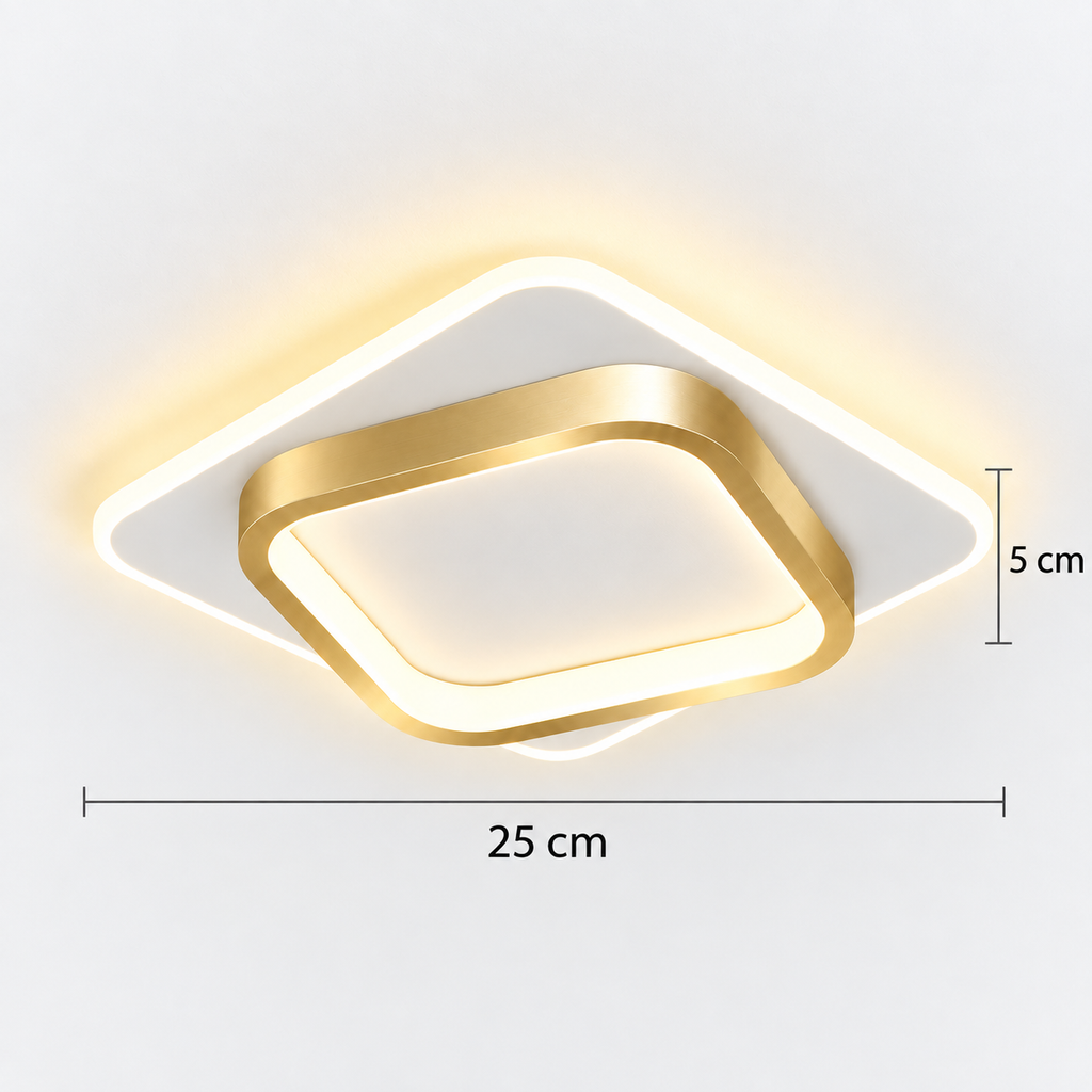 Plafonnier LED géométrique rond ou carré