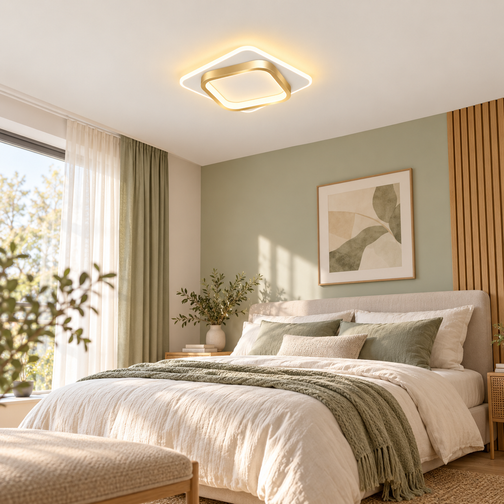 Plafonnier LED géométrique rond ou carré