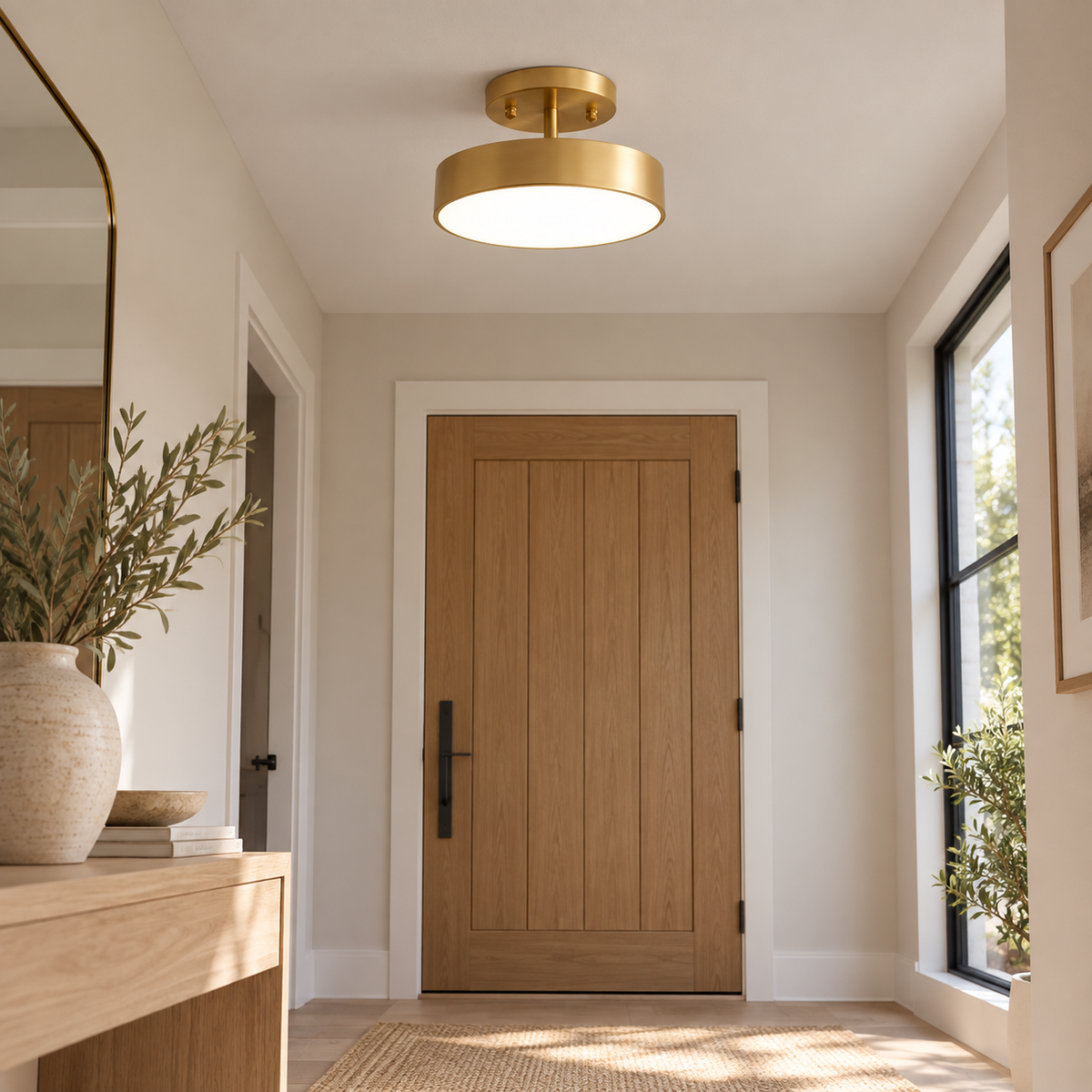 Plafonnier LED rond au design minimaliste