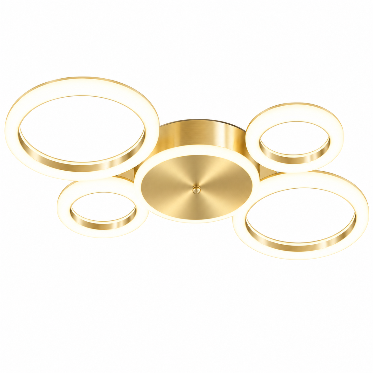 Plafonnier LED à anneaux au design contemporain