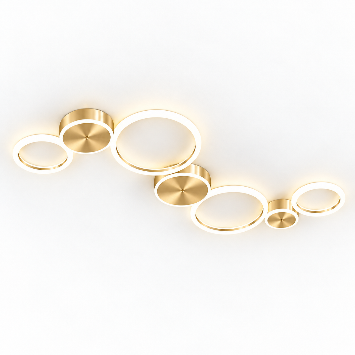 Plafonnier LED à anneaux au design contemporain