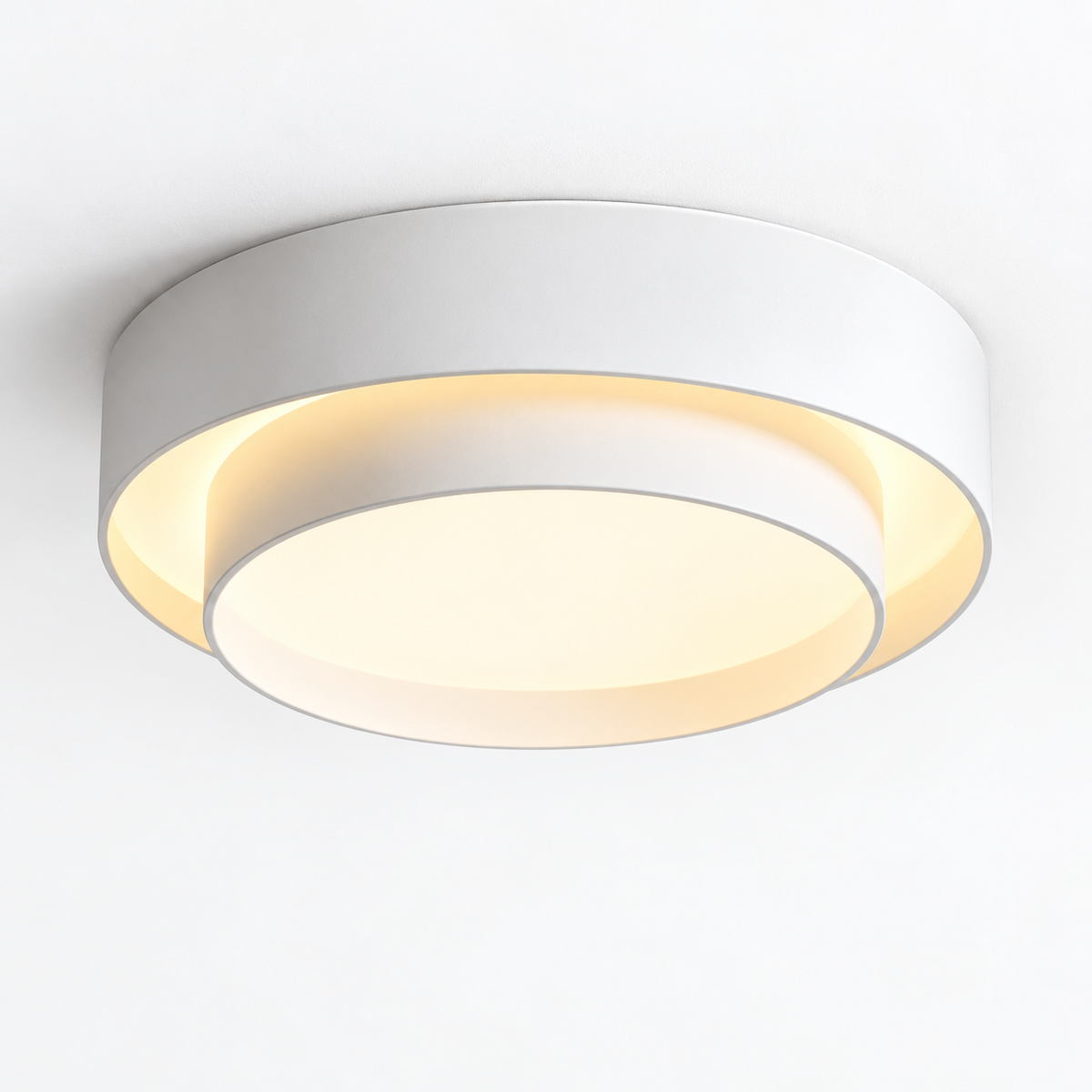 Plafonnier LED nordique au design épuré – Ø40 ou 50 cm