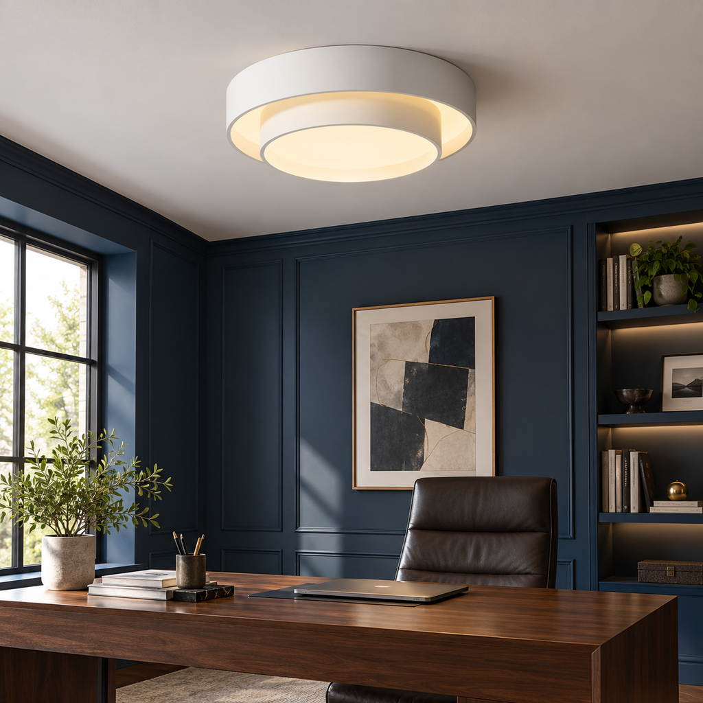 Plafonnier LED nordique au design épuré – Ø40 ou 50 cm
