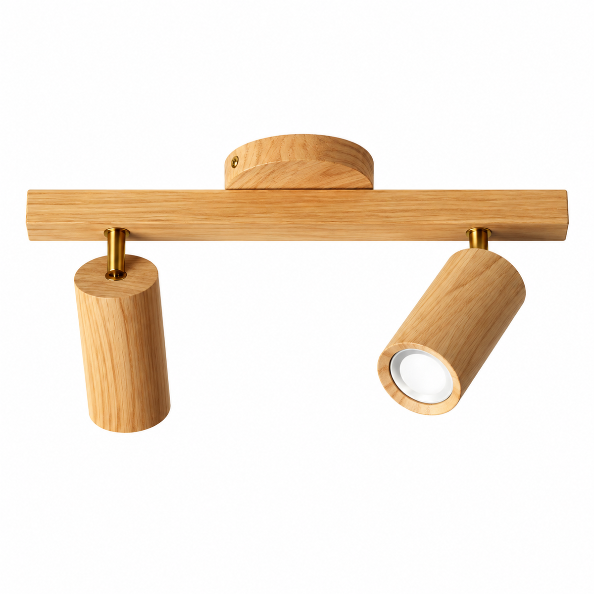 Plafonnier en bois à spots – 1 à 4 lumières