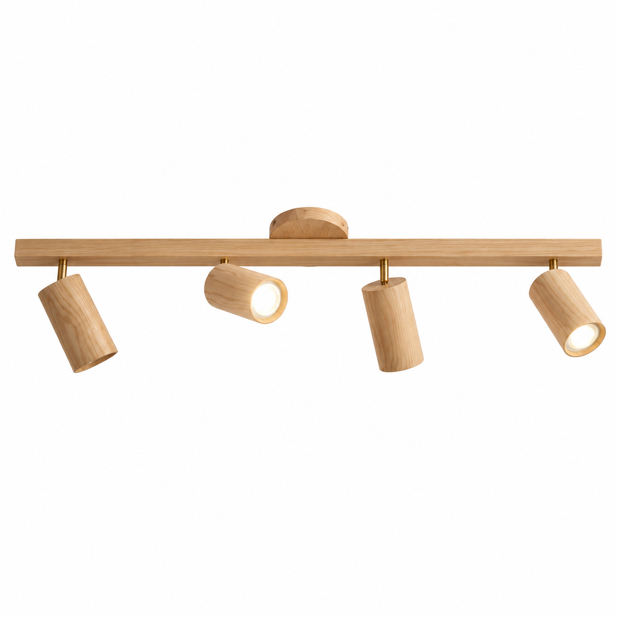 Plafonnier en bois à spots – 1 à 4 lumières