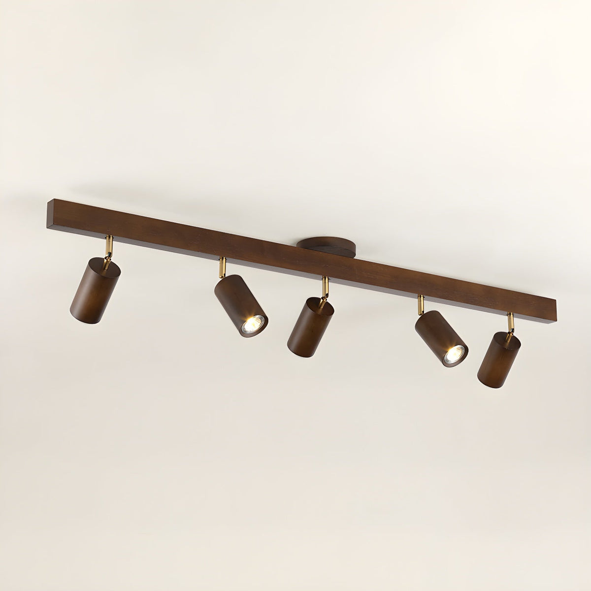 Plafonnier moderne Paddy en bois Noyer
