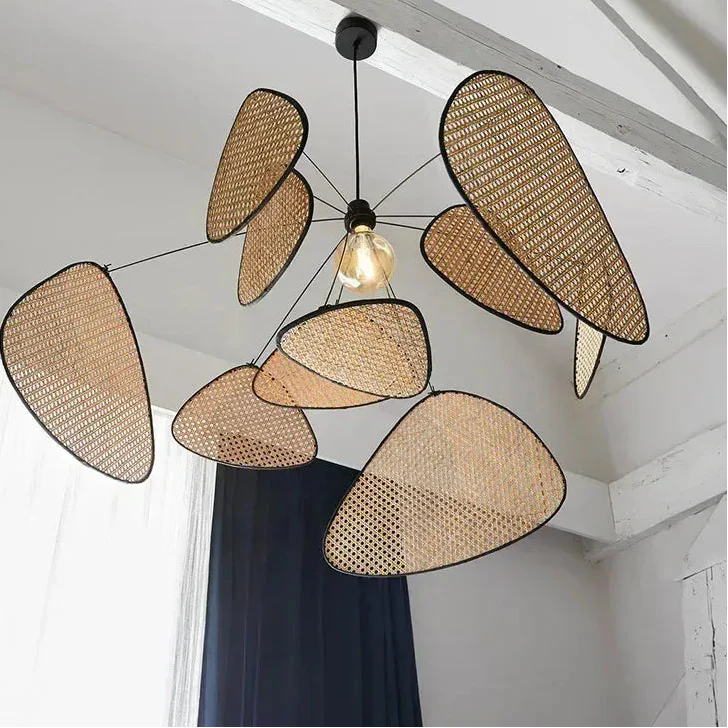Lustre cannage en rotin