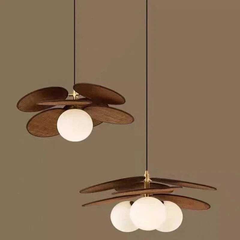 Suspension en bois ébène avec boules